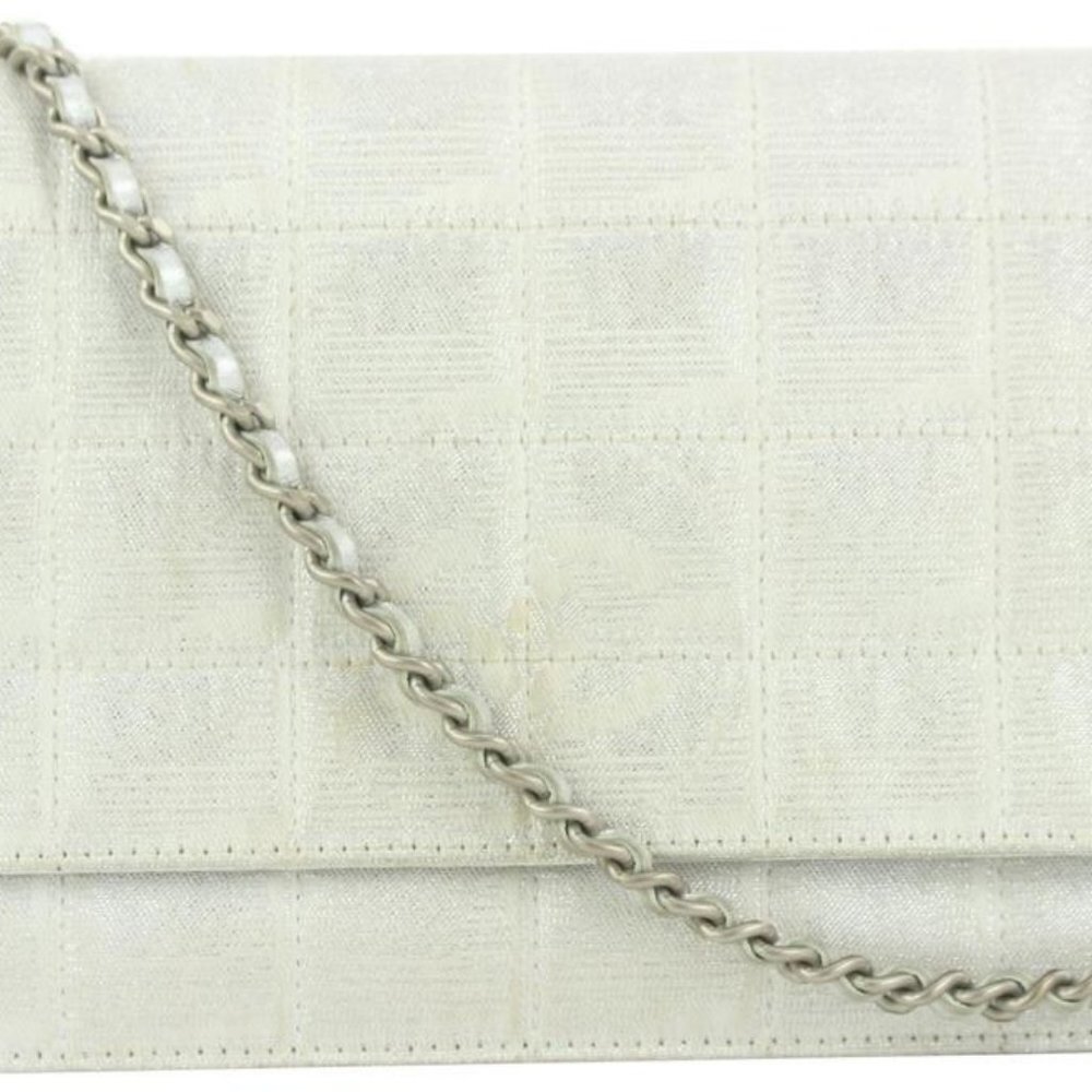 Chanel Silver New Line Wallet on Chain Bag WOC